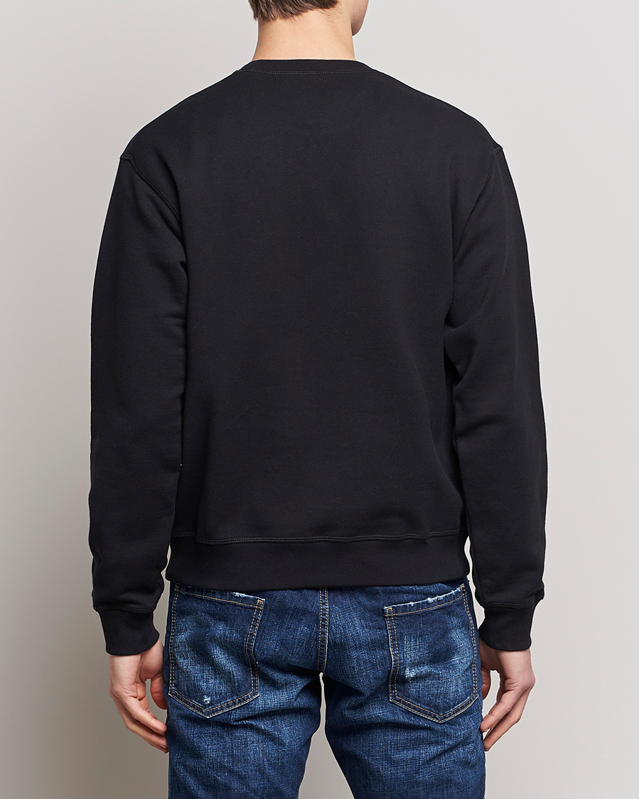 Mies | Puserot | Dsquared2 | Printed Cotton Sweatshirt Black