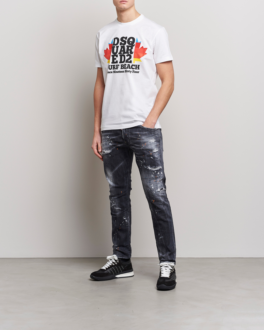 Mies | Farkut | Dsquared2 | Skater Jeans Black Wash