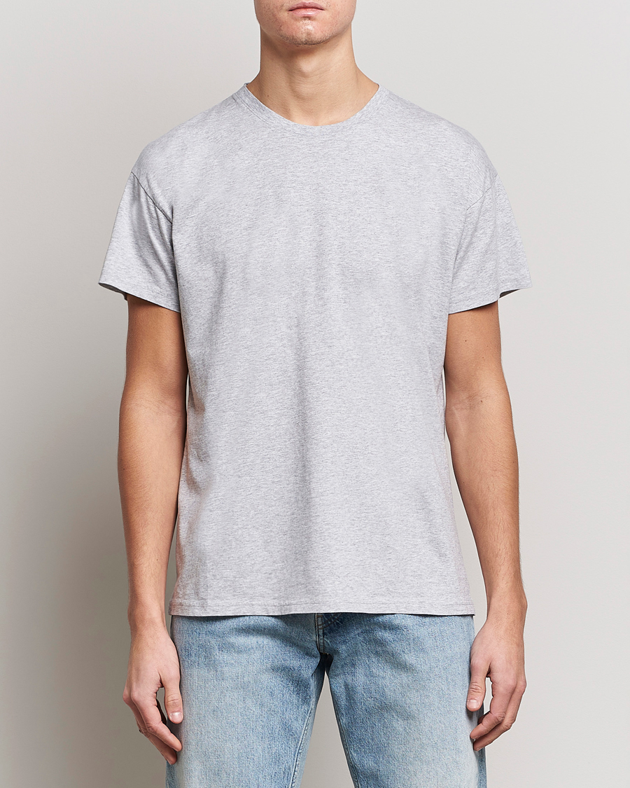 Mies | T-paidat | Jeanerica | Marcel Crew Neck T-Shirt Light Grey Melange