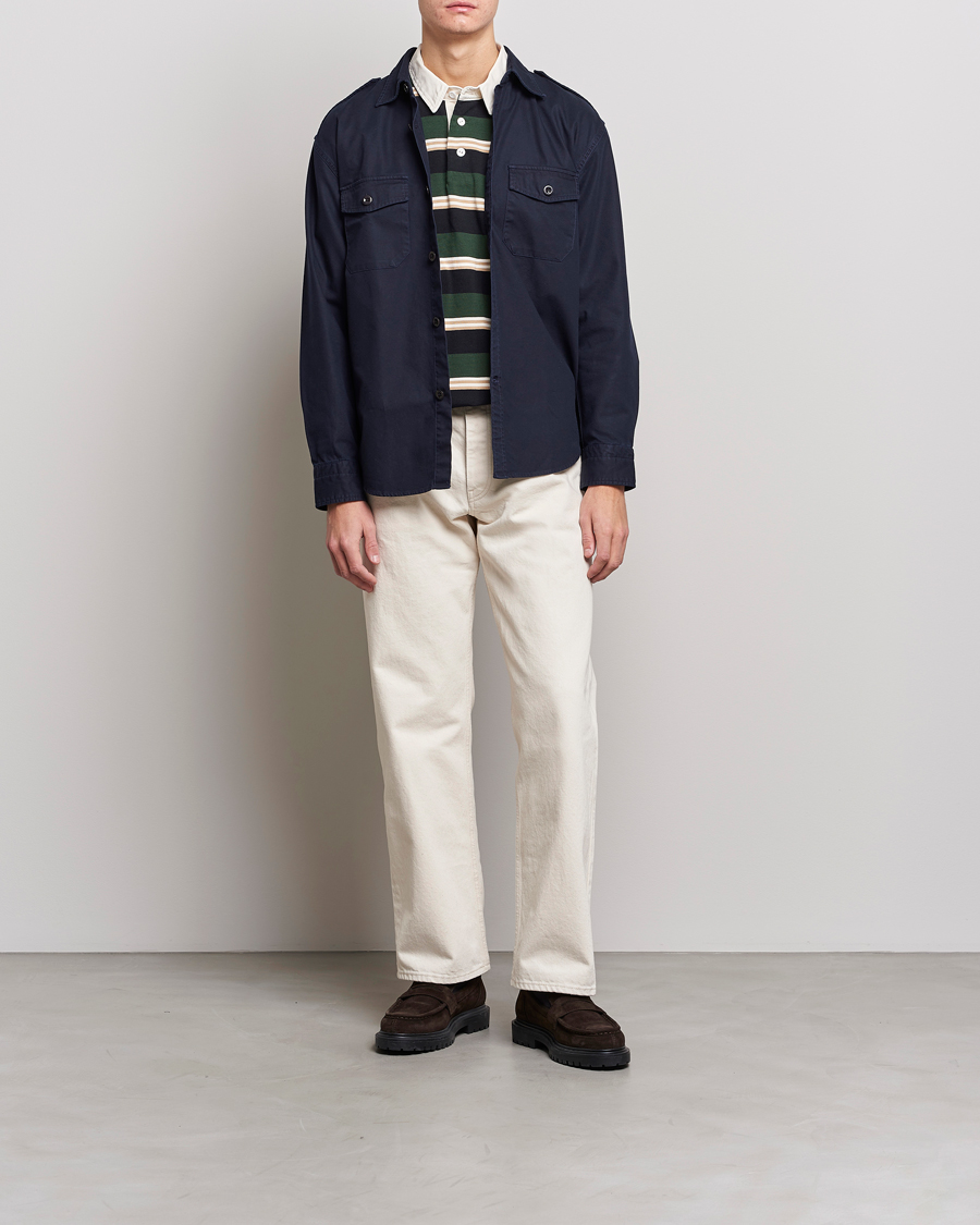 Mies | Kauluspaidat | GANT | Solid Twill Overshirt Evening Blue