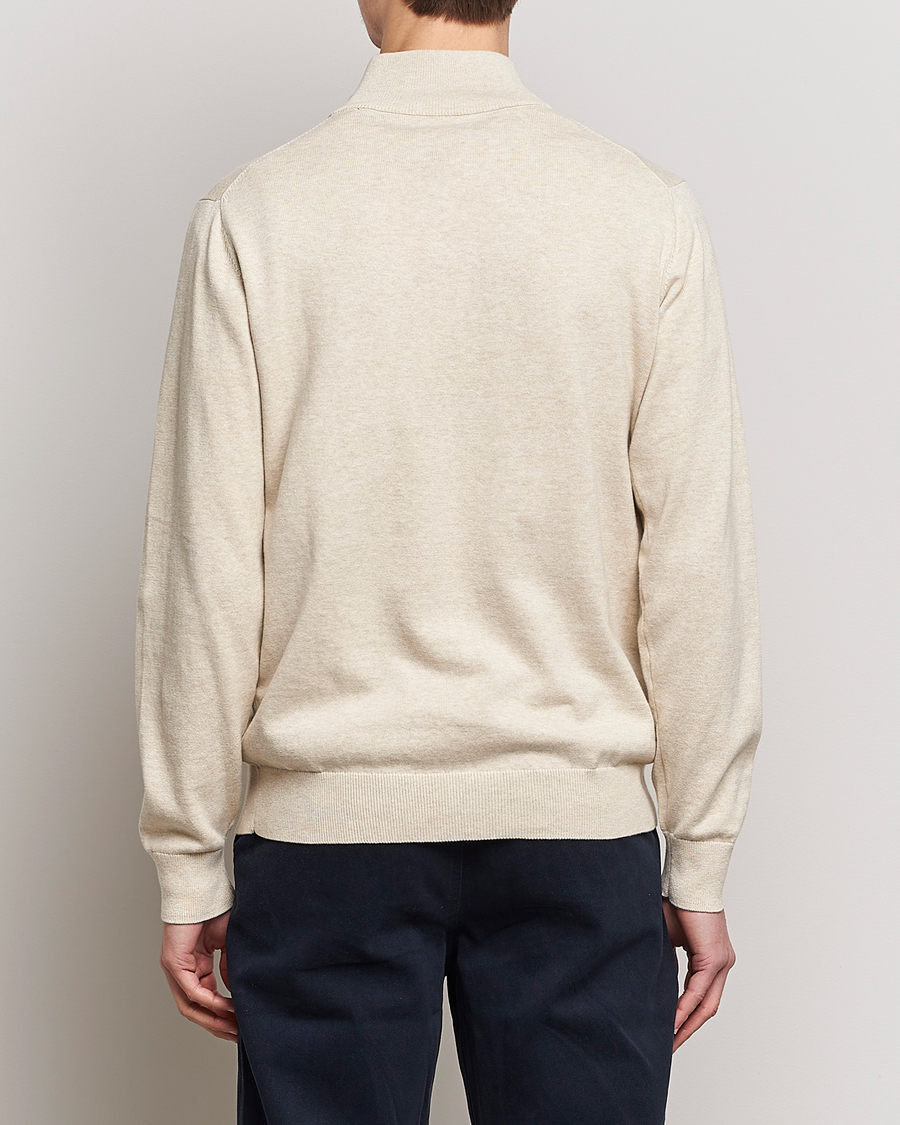 Mies | Puserot | GANT | Classic Cotton Half Zip Ocra Melange