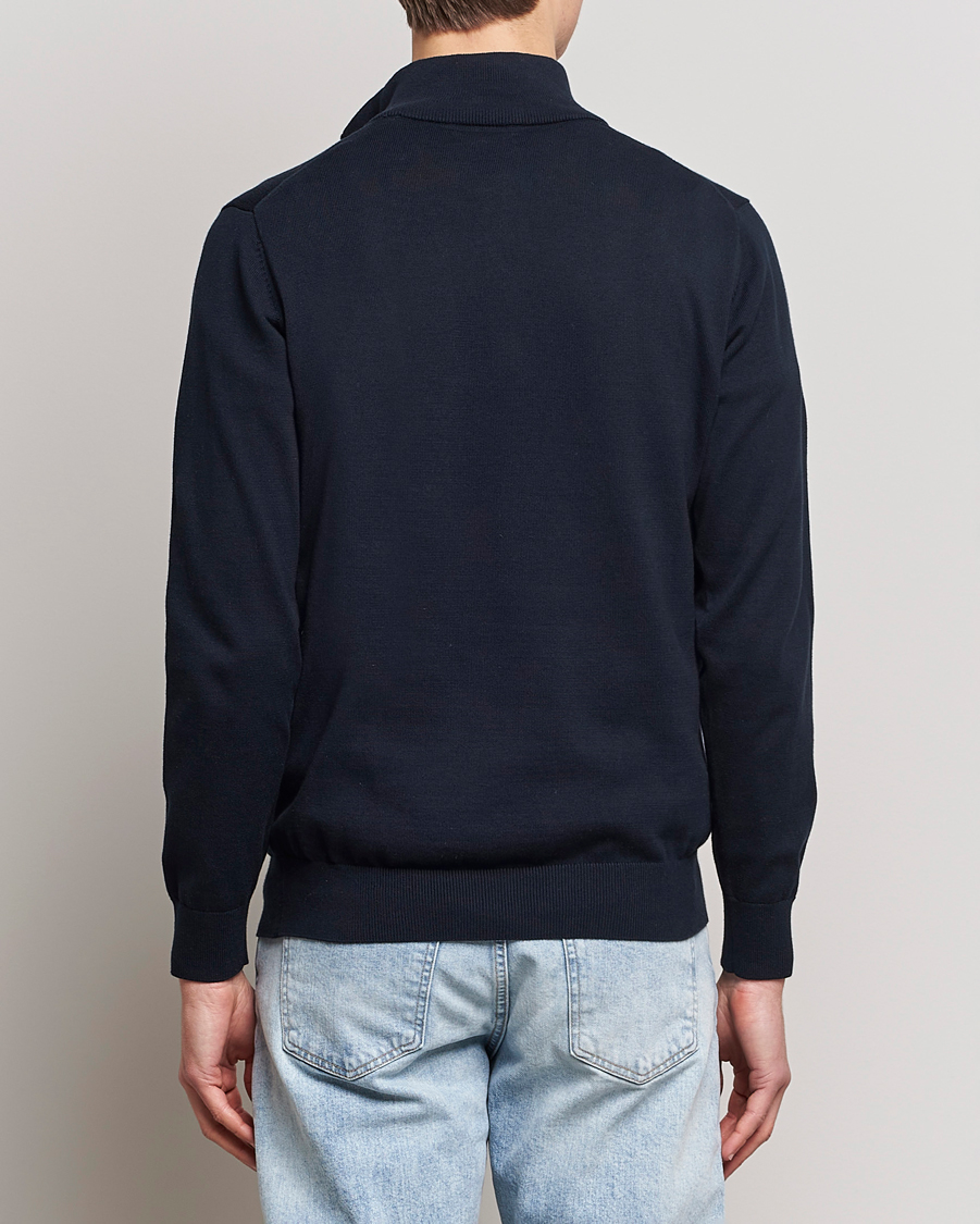 Mies | Puserot | GANT | Classic Cotton Half-Zip Sweater Evening Blue