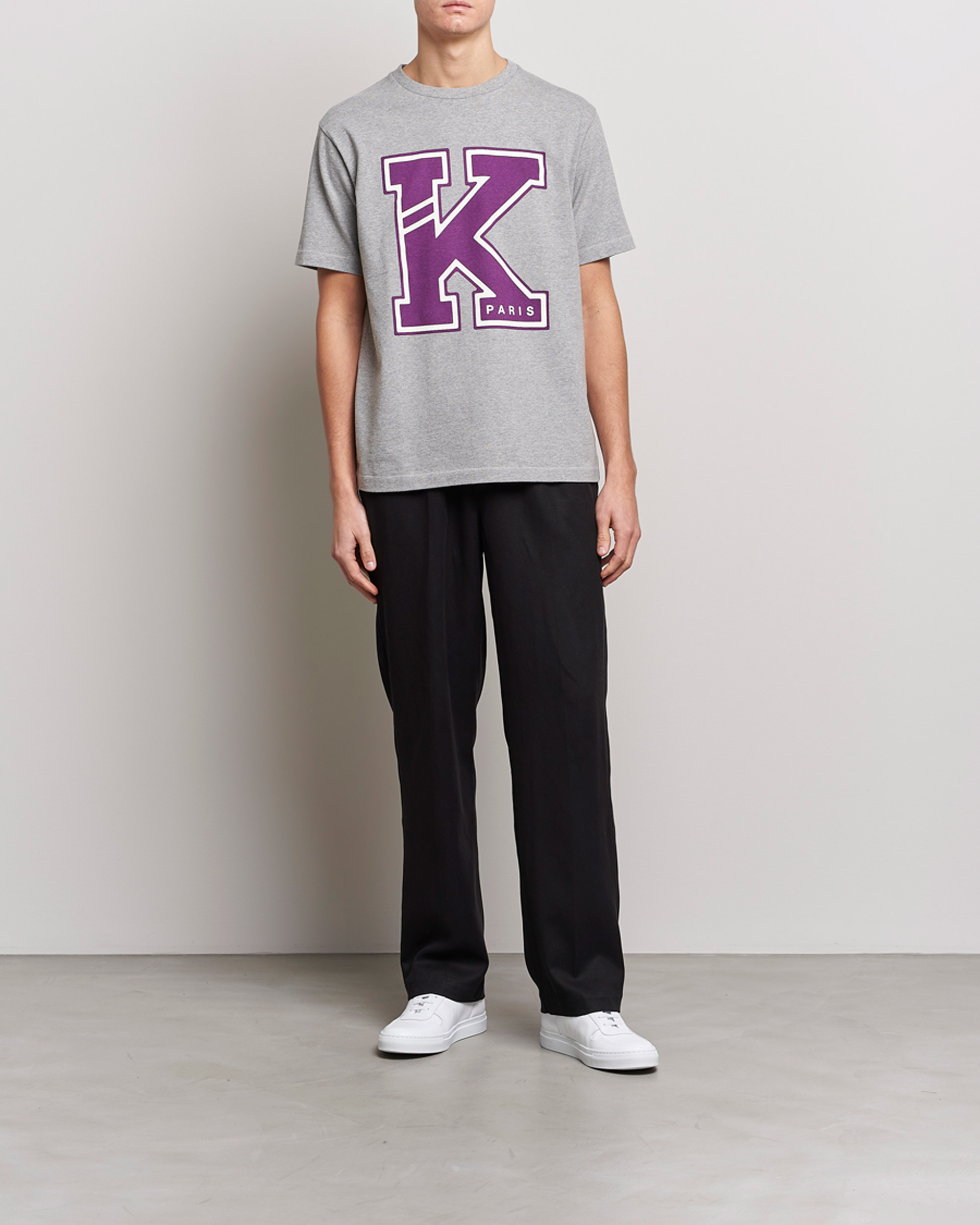 Mies | T-paidat | KENZO | College Classic T-Shirt Pearl Grey