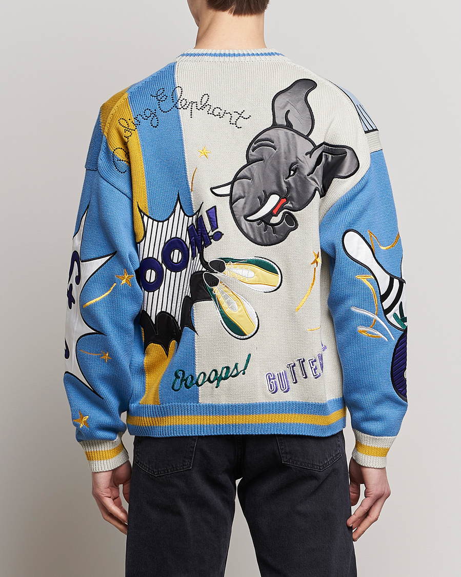 Mies | Puserot | KENZO | Bowling Elefant Cardigan Cyan