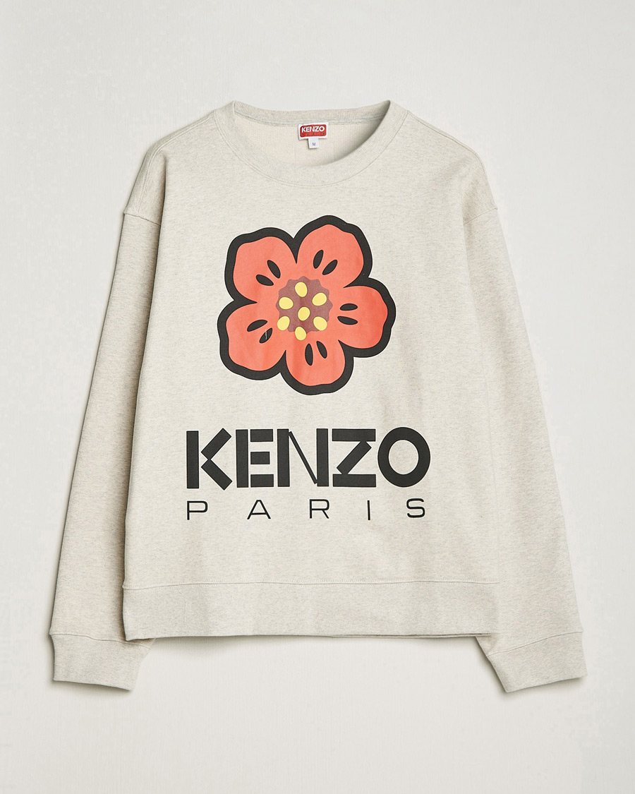 Mies | Puserot | KENZO | Boke Flower Sweatshirt Pale Grey