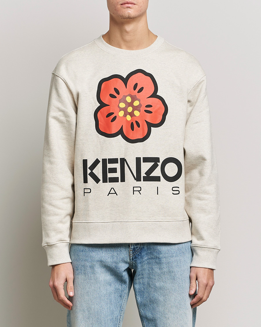 Mies | Puserot | KENZO | Boke Flower Sweatshirt Pale Grey