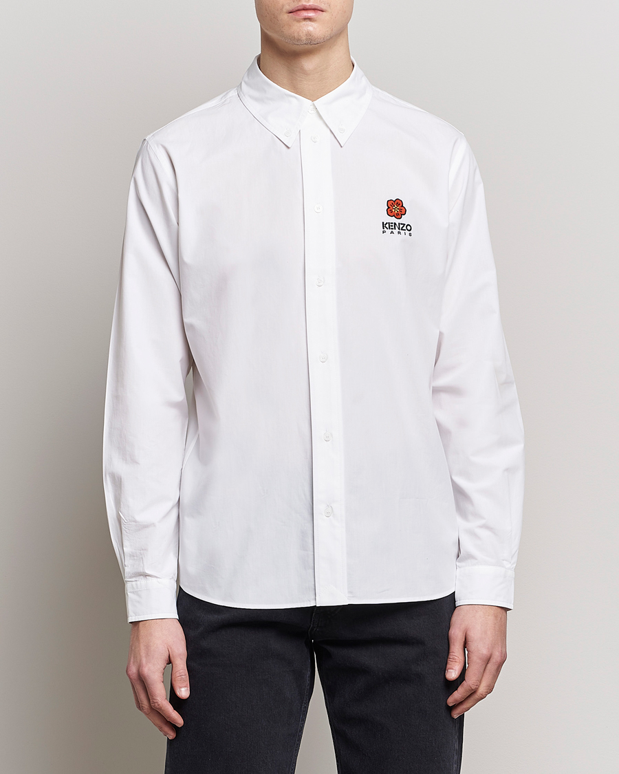 Mies | KENZO | KENZO | Boke Flower Crest Casual Shirt White