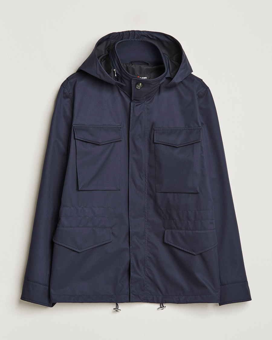 Mies | Takit | Kiton | Nylon Field Jacket Navy
