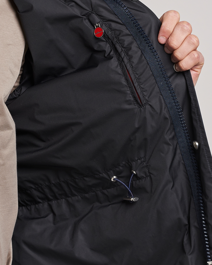 Mies | Takit | Kiton | Nylon Field Jacket Navy