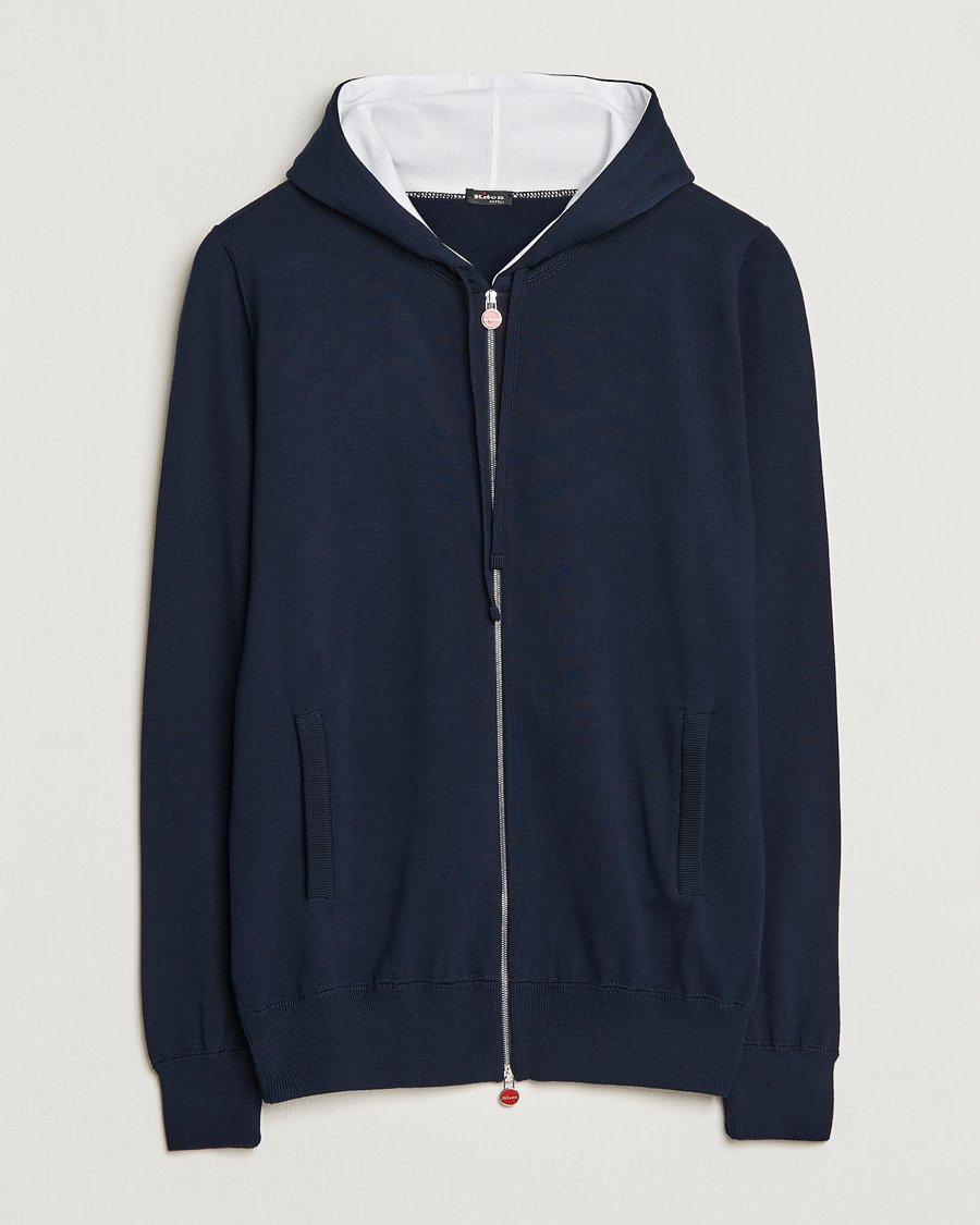 Mies | Puserot | Kiton | Hooded Zip Sweater Navy