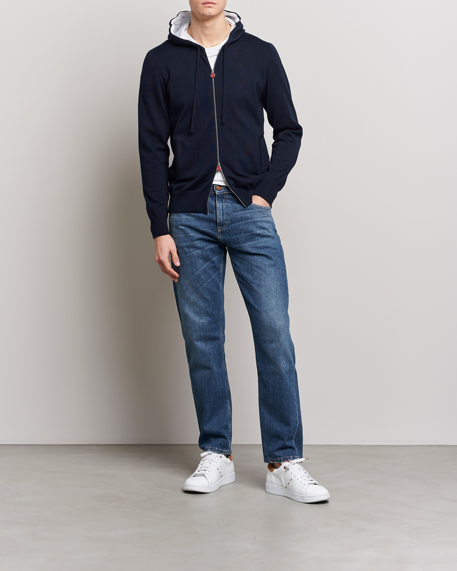 Mies | Puserot | Kiton | Hooded Zip Sweater Navy