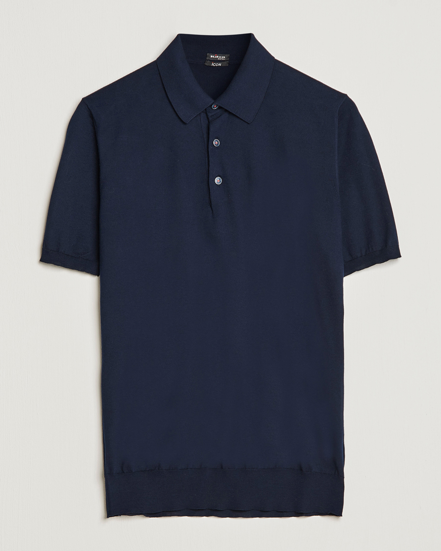 Mies | Pikeet | Kiton | Sea Island Cotton Polo Navy
