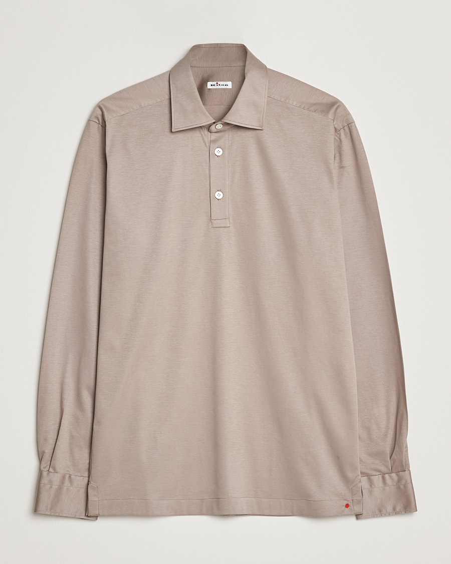 Mies | Kauluspaidat | Kiton | Popover Shirt Beige