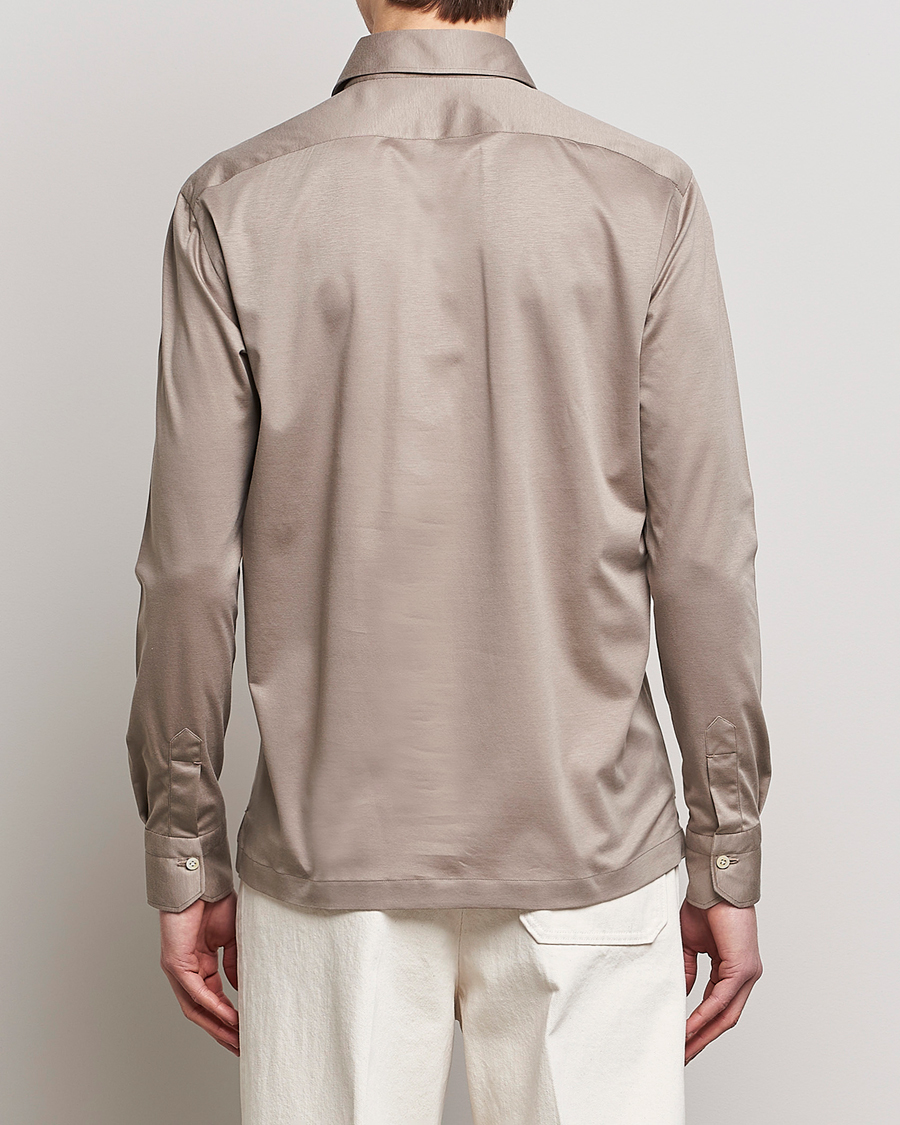 Mies | Kauluspaidat | Kiton | Popover Shirt Beige