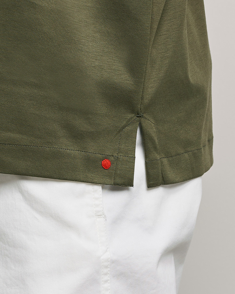 Mies | Kauluspaidat | Kiton | Popover Shirt Dark Olive
