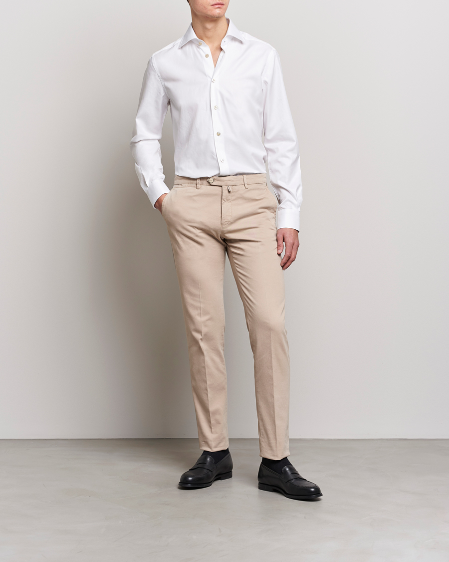 Mies | Kauluspaidat | Kiton | Slim Fit Dress Shirt White