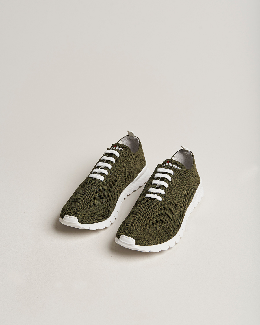 Mies | Kiton Mesh Running Sneakers Dark Olive | Kiton | Mesh Running Sneakers Dark Olive