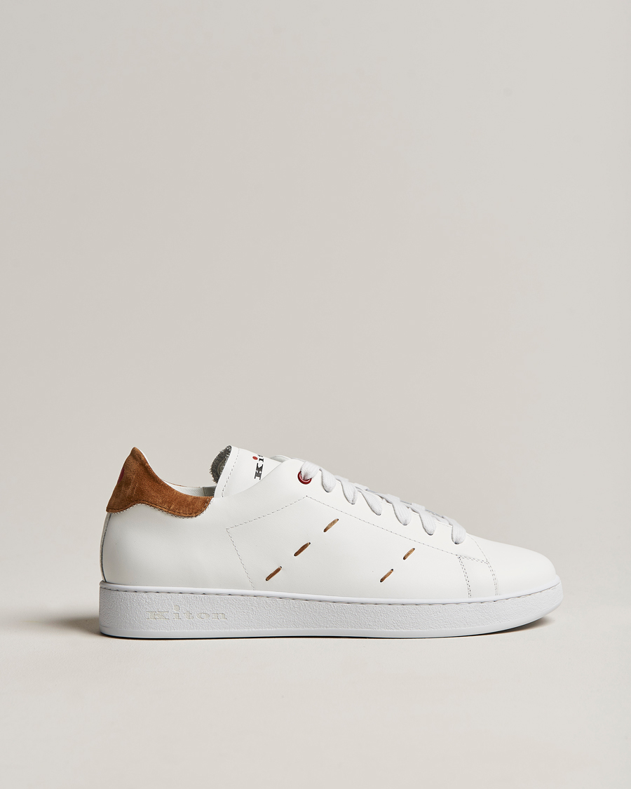 Mies | Kiton Plain Sneakers White Calf | Kiton | Plain Sneakers White Calf