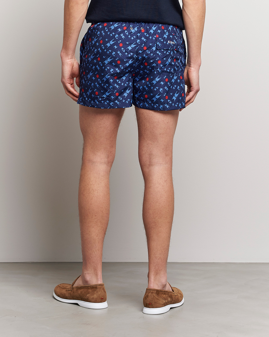 Mies | Uimahousut | Kiton | Printed Swim Trunks Navy