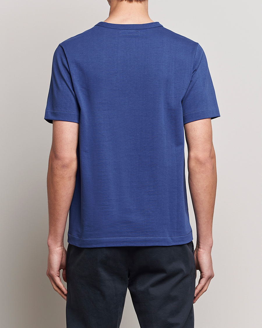 Mies | T-paidat | Merz b. Schwanen | Relaxed Loopwheeled Sturdy T-Shirt Pacific Blue
