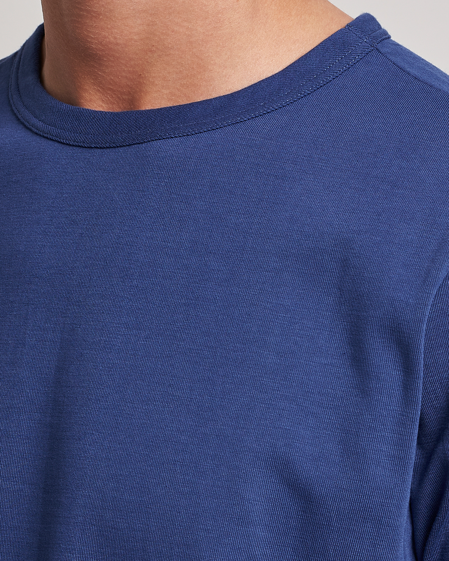 Mies | T-paidat | Merz b. Schwanen | Relaxed Loopwheeled Sturdy T-Shirt Pacific Blue