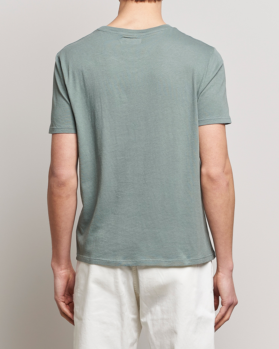 Mies | T-paidat | Merz b. Schwanen | Organic Cotton Washed Crew Neck T-Shirt Green Stone