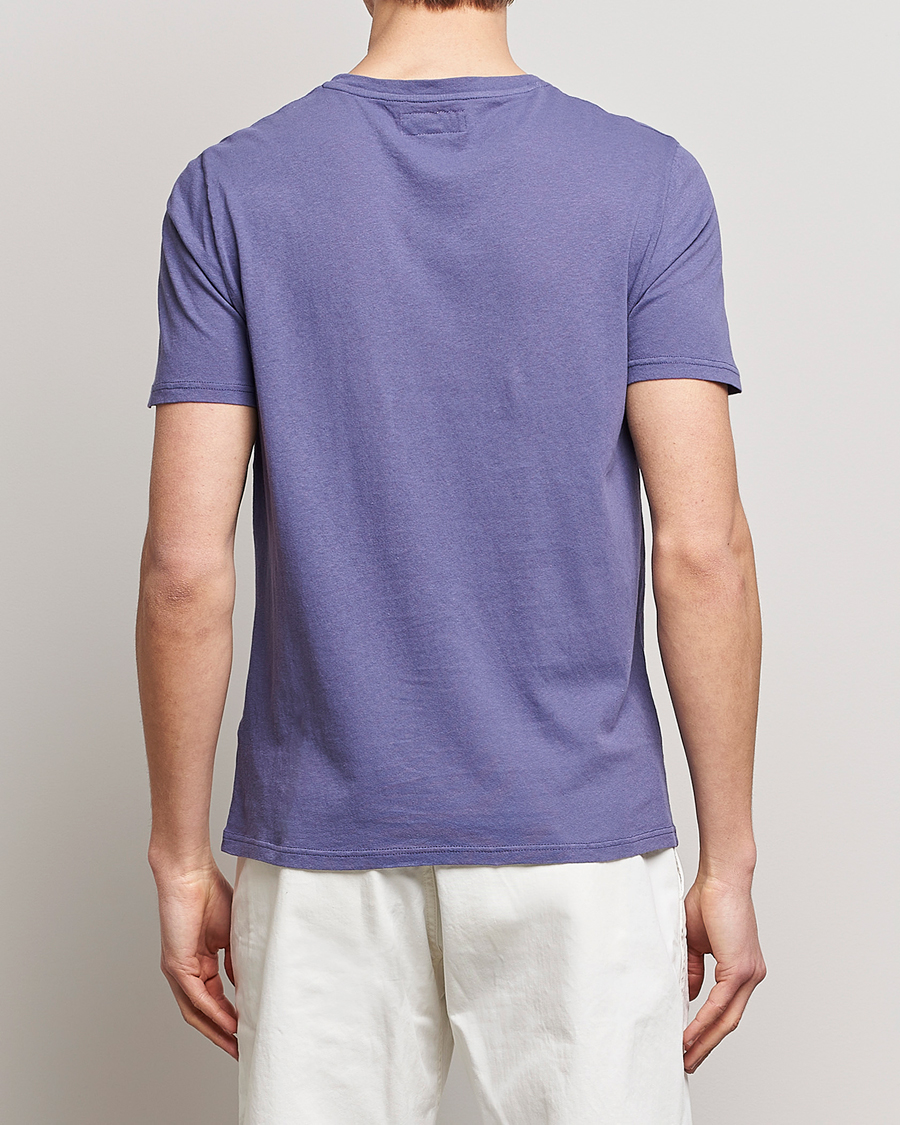 Mies | T-paidat | Merz b. Schwanen | Organic Cotton Washed Crew Neck T-Shirt Purple