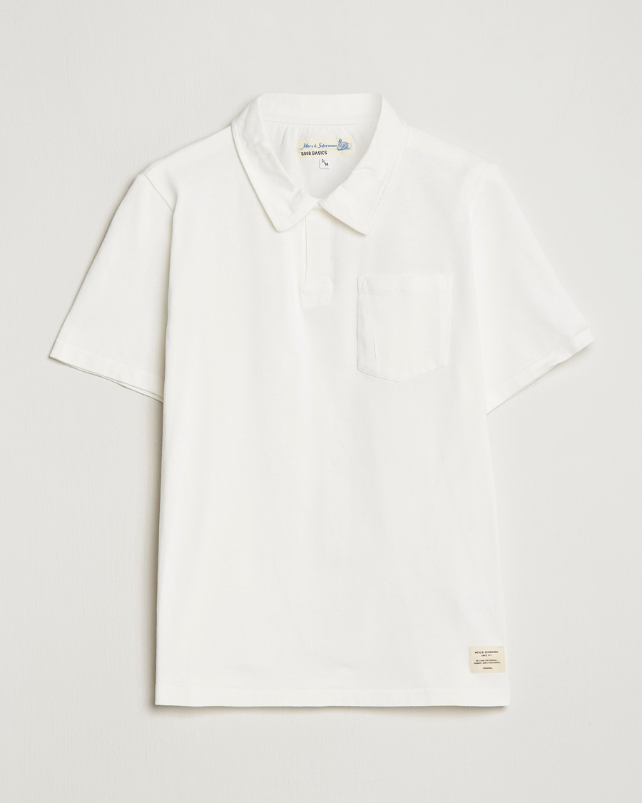 Mies | Pikeet | Merz b. Schwanen | Organic Cotton Washed Polo White