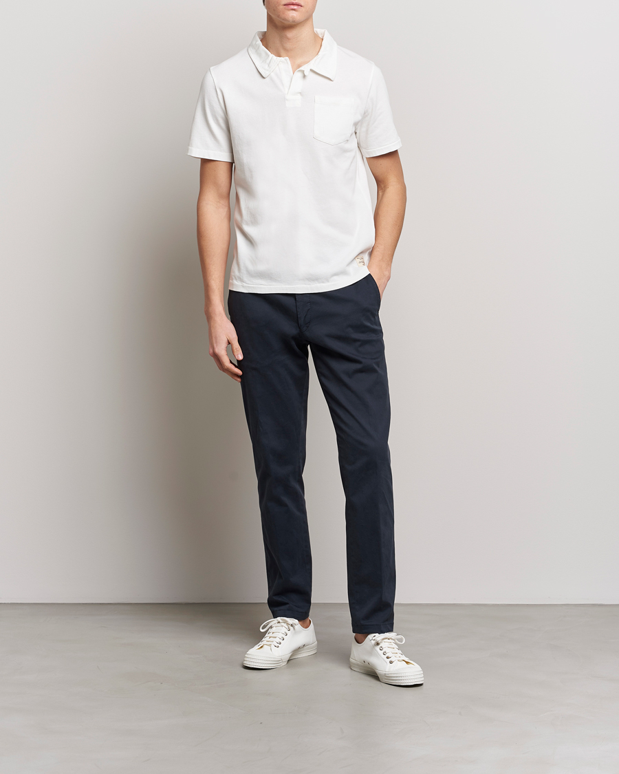 Mies | Pikeet | Merz b. Schwanen | Organic Cotton Washed Polo White
