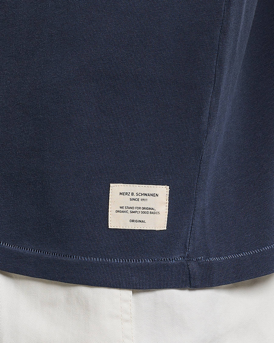 Mies | Pikeet | Merz b. Schwanen | Organic Cotton Washed Polo Denim Blue