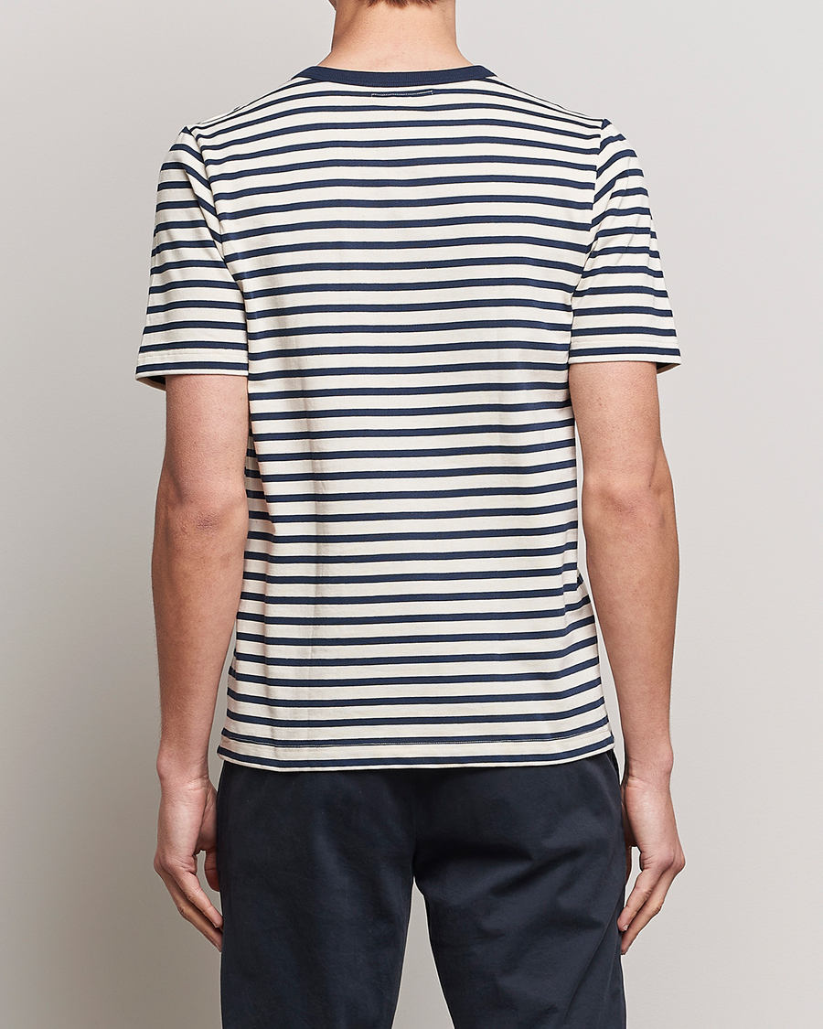 Mies | T-paidat | Merz b. Schwanen | Relaxed Fit Striped Sturdy T-Shirt Ink/Nature