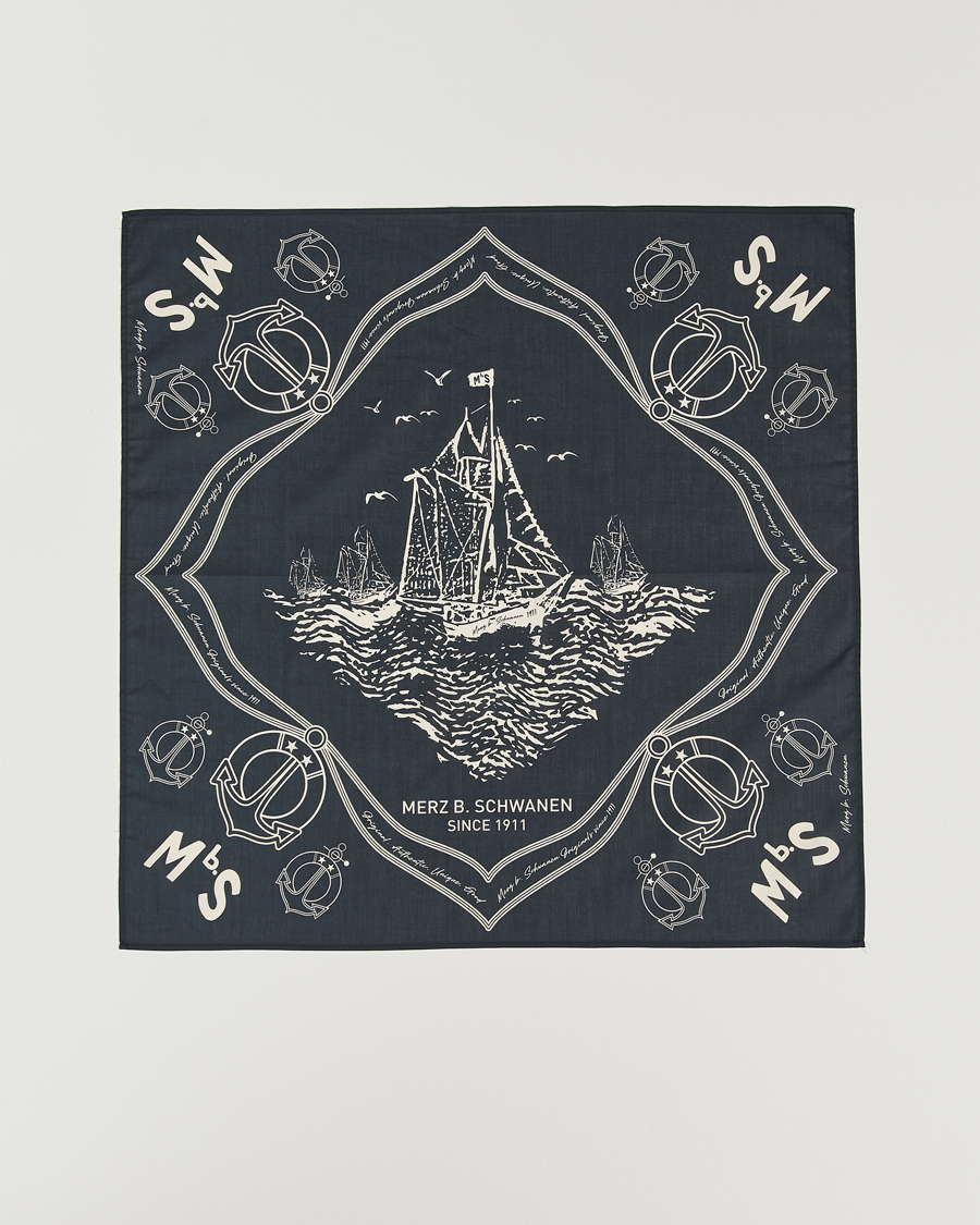 Mies | Merz b. Schwanen Cotton Bandana Charcoal | Merz b. Schwanen | Cotton Bandana Charcoal
