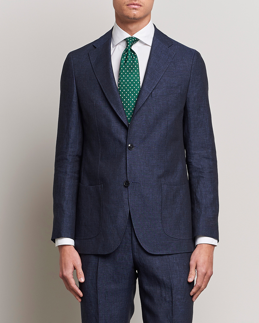 Mies | Pikkutakit | Morris Heritage | Mike Patch Pocket Linen Suit Blazer Navy