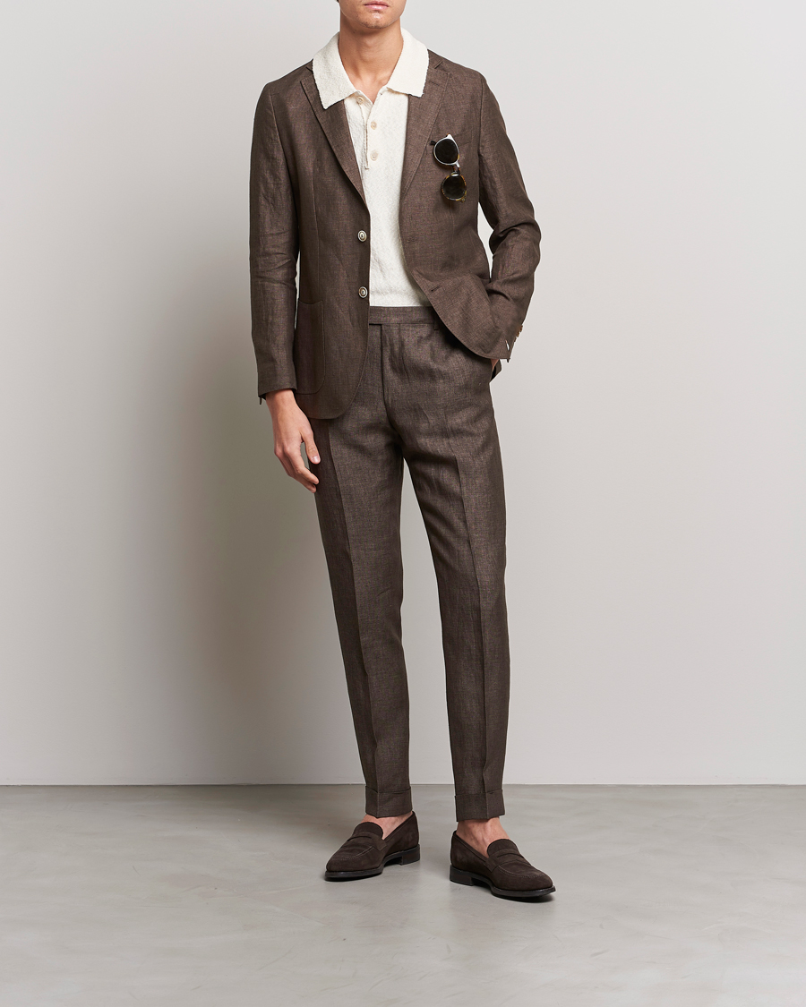 Mies | Pikkutakit | Morris Heritage | Mike Patch Pocket Linen Suit Blazer Brown