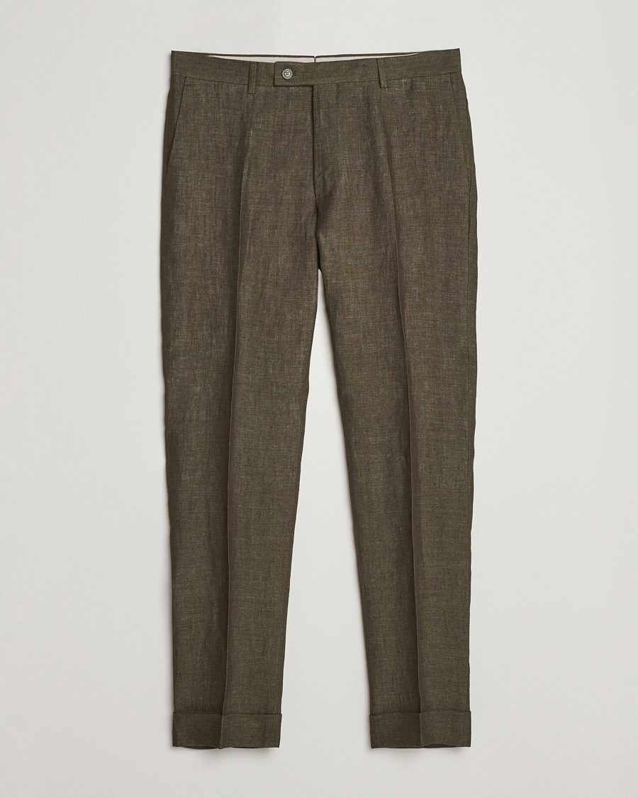 Mies | Housut | Morris Heritage | Jack Linen Suit Trousers Olive