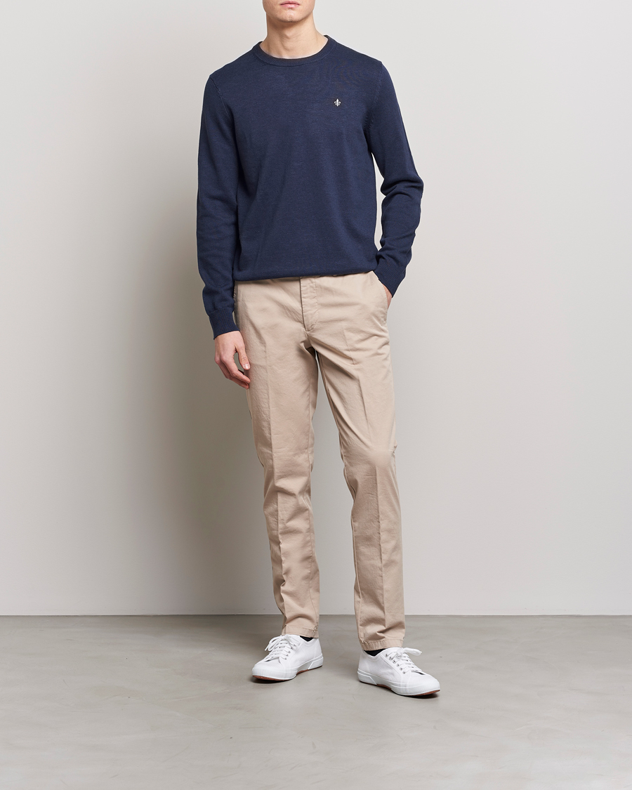 Mies | Puserot | Morris | Harold Summer Crew Neck Blue