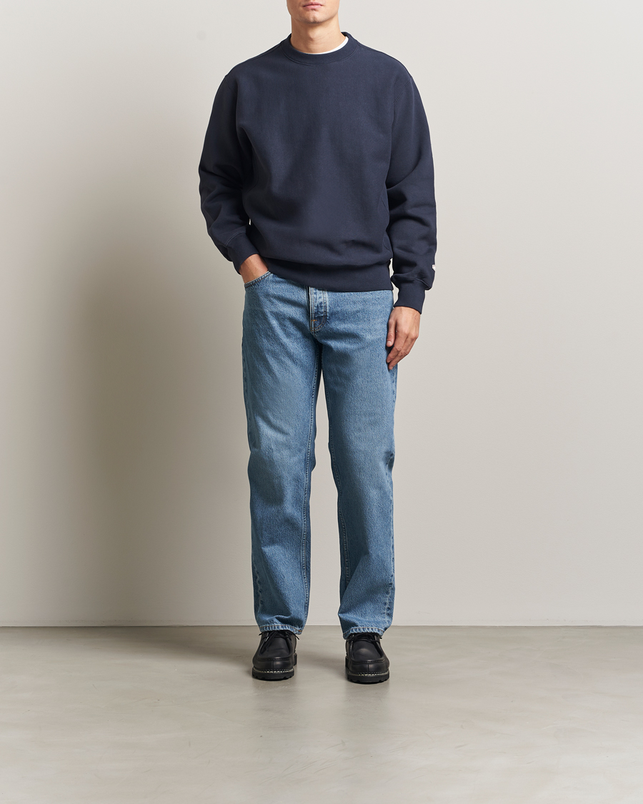 Mies | Puserot | Nudie Jeans | Hasse Crew Neck Sweatshirt Navy