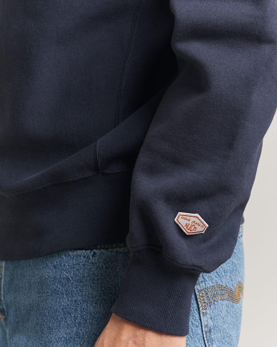Mies | Puserot | Nudie Jeans | Hasse Crew Neck Sweatshirt Navy