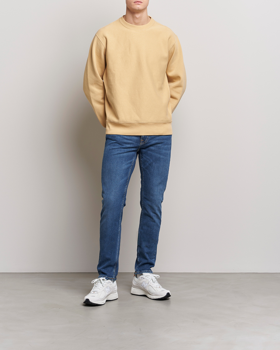 Mies | Puserot | Nudie Jeans | Hasse Crew Neck Sweatshirt Faded Sun