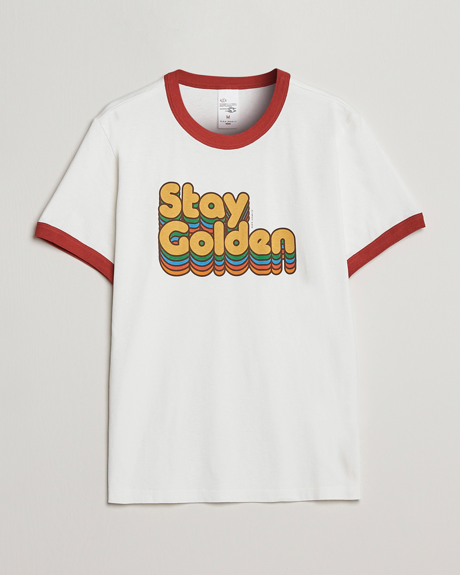 Mies | T-paidat | Nudie Jeans | Ricky Logo Crew Neck T-Shirt Chalk White