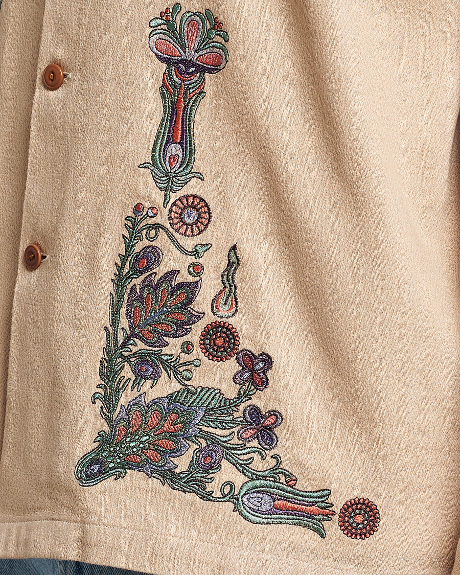 Mies | Kauluspaidat | Nudie Jeans | Vincent Floral Overshirt Cream