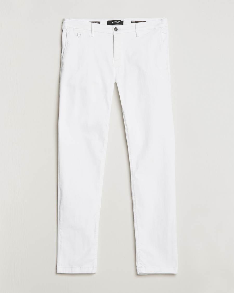 Mies | Housut | Replay | Benni Hyperflex X-Lite Chinos White