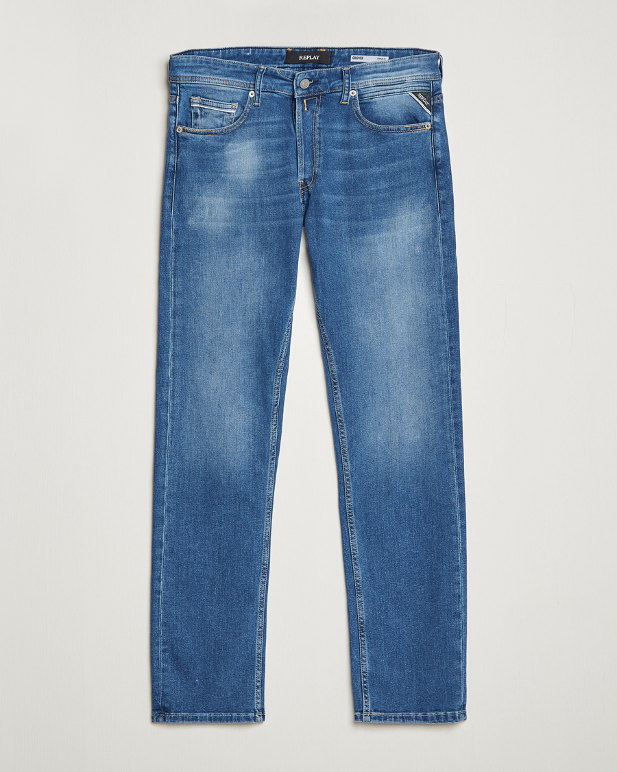 Mies | Farkut | Replay | Grover Straight Fit Stretch Jeans Medium Blue