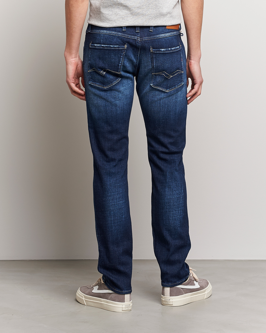 Mies | Farkut | Replay | Anbass Power Stretch 1 Year Wash Jeans Dark Blue