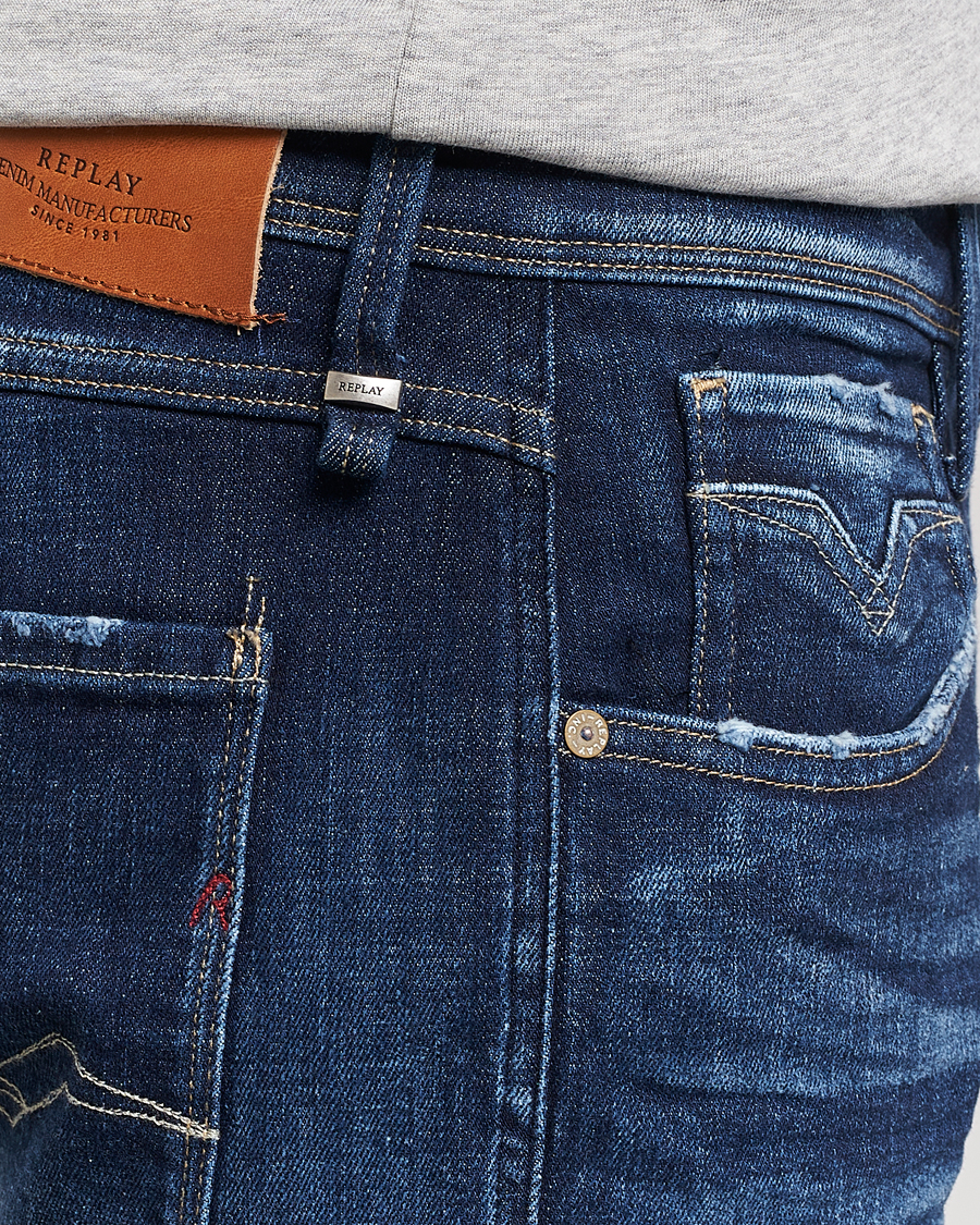 Mies | Farkut | Replay | Anbass Power Stretch 1 Year Wash Jeans Dark Blue