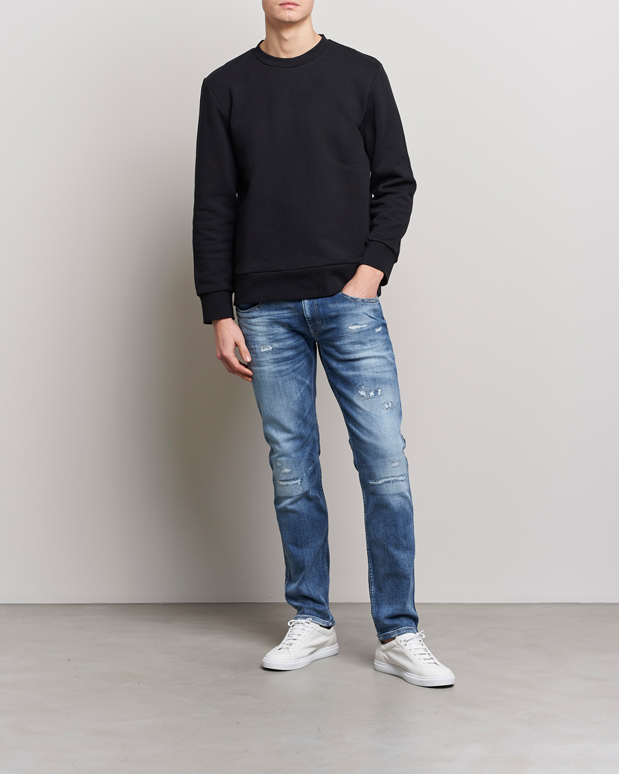 Mies | Farkut | Replay | Anbass Power Stretch 10 Year Wash Jeans Medium Blue