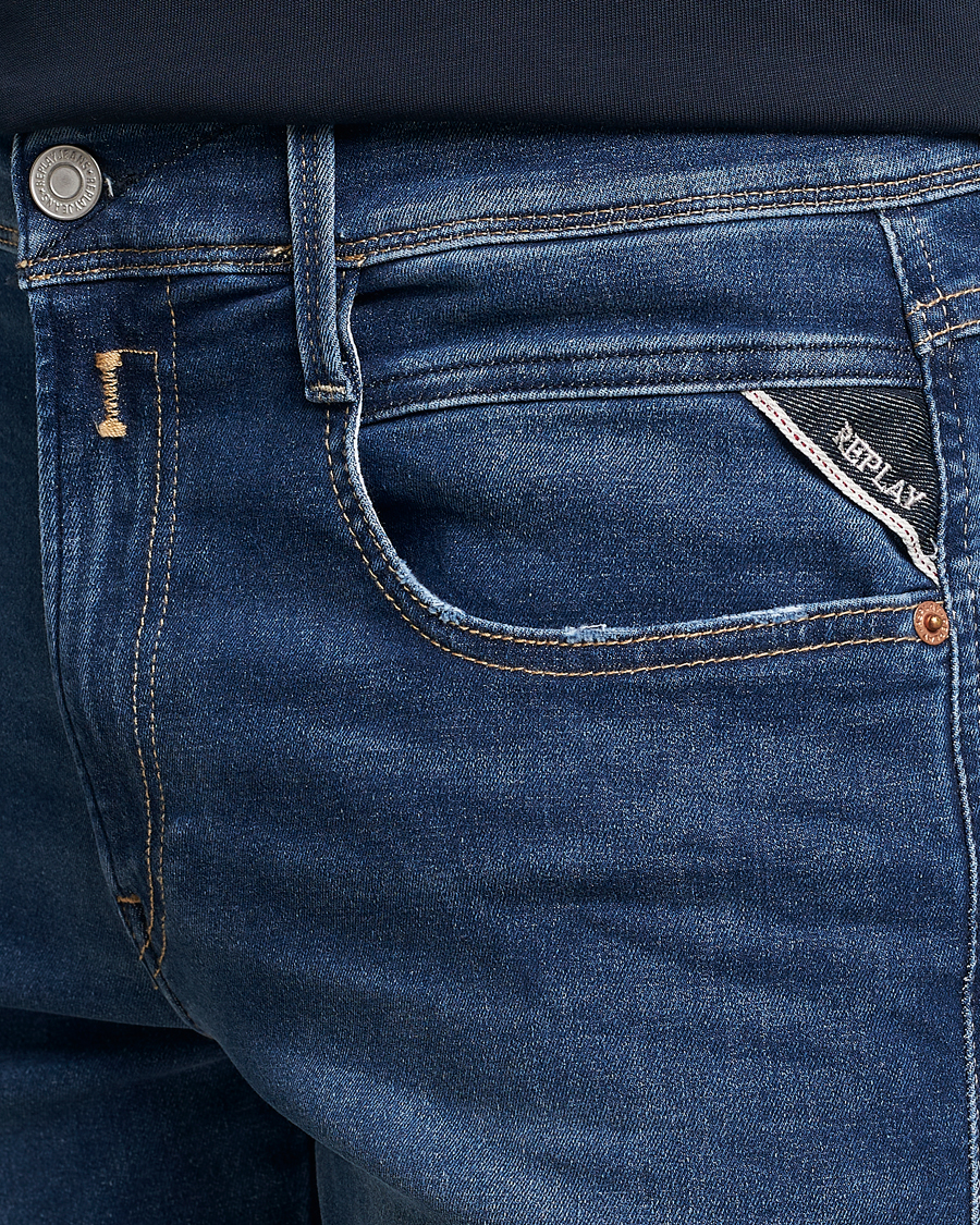 Mies | Farkut | Replay | Anbass Hyperflex Re-Used Jeans Dark Blue