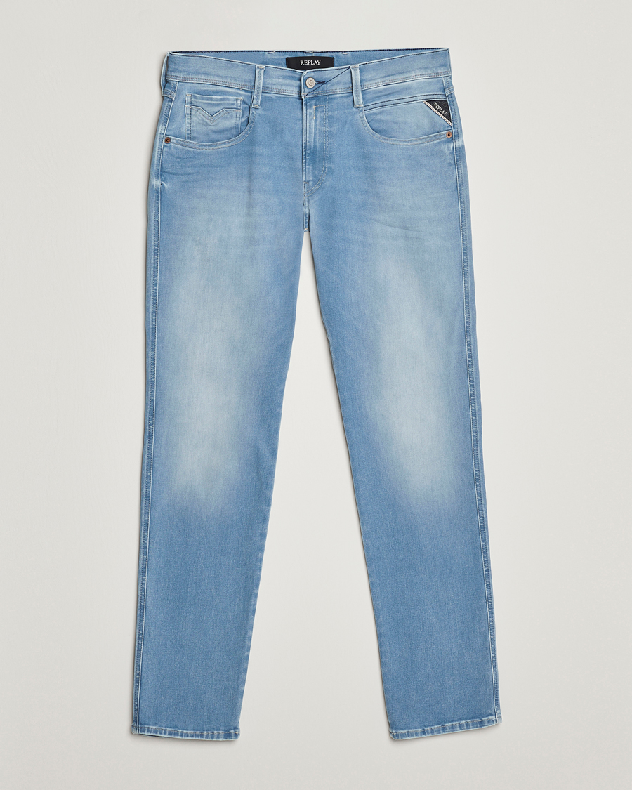 Mies | Farkut | Replay | Anbass Hyperflex Re-Used Jeans Light Blue