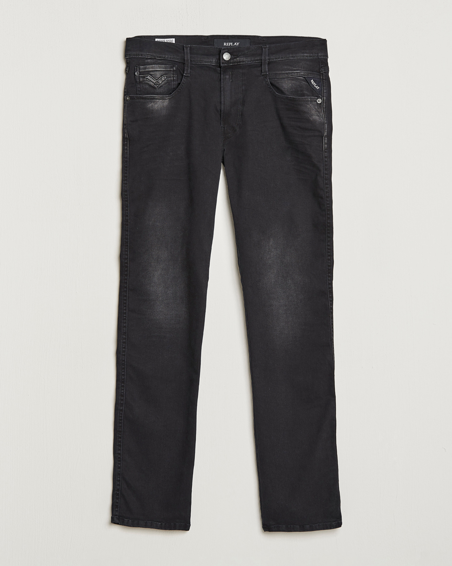 Mies | Farkut | Replay | Anbass Hyperflex Recyceled 360 Jeans Washed Black