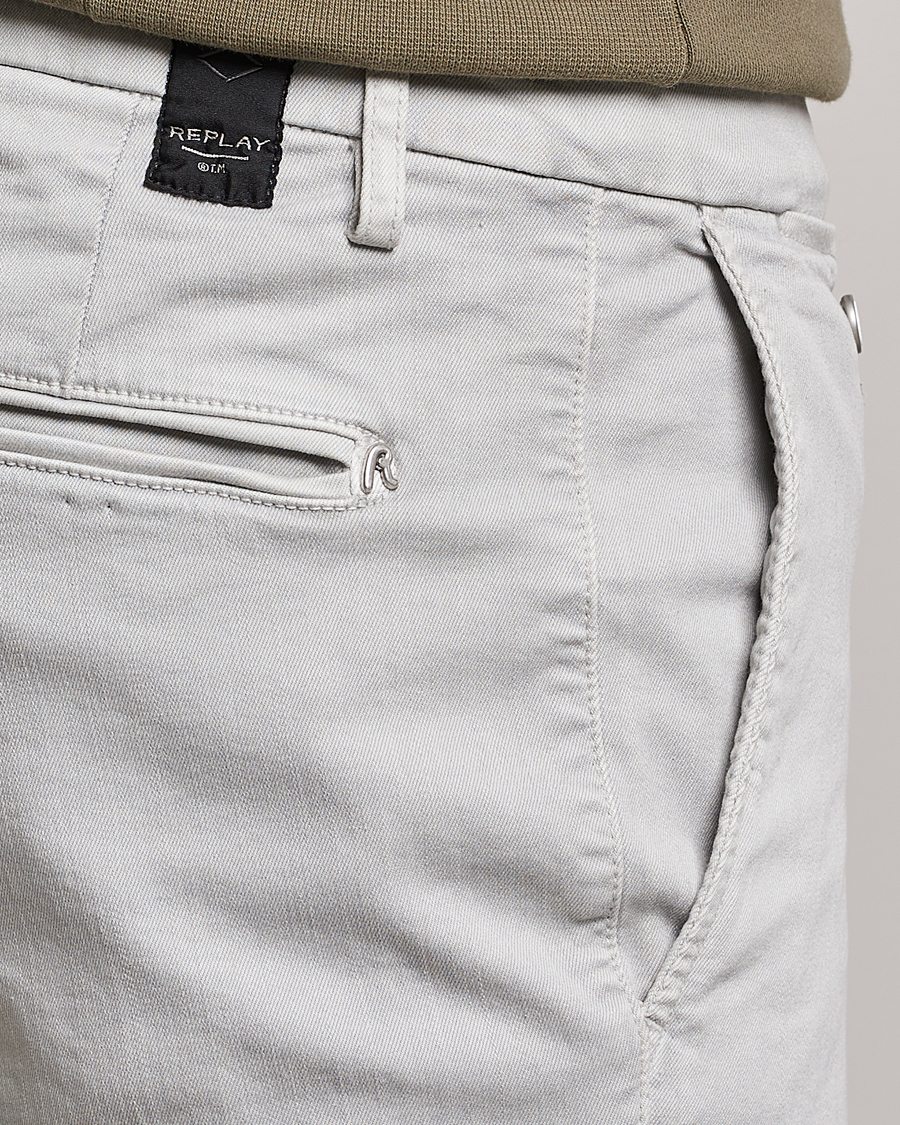 Mies | Shortsit | Replay | Benni Hyperflex Shorts Chaulk Grey